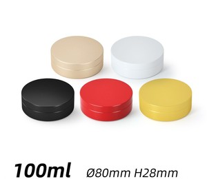 Scatole di Latta Rotonde Nere da 100ml con Logo Personalizzato per Cosmetici, Creme, Tè, Caramelle e Regali - Product Image 1