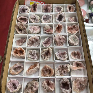 Groothandel Superieure Kwaliteit Natuurlijke Agaat Geode Crystal Cluster Geschenkdoos Roze Paars Agaat Geode Voor Home Decoratie - Product Image 3