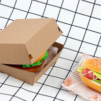 Maßgefertigte Hamburger-Box Papier-Lebensmittelverpackungsbox