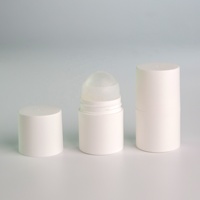 Récipient de déodorant en plastique vide de 50ml 90ml 100ml Rouleau d'huile essentielle blanche sur des bouteilles de boule de parfum de rouleau de bouteille avec le chapeau