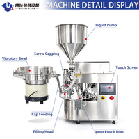 Machine de remplissage et de bouchage de poches souples pour détergent lessive, shampoing, savon, liquide de lavage – Machine d'emballage mini Doypack