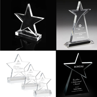 Trofeo de Cristal Acrílico Grabado Personalizado, Placa de Perspex Transparente para Reconocimiento Empresarial, Logros de Empleados, Recuerdo de Eventos