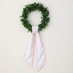 个性化格子圆点丝带棉布复活节装饰蝴蝶结腰带，用于篮子装饰 - Product Image 4