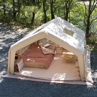 Grande tente gonflable personnalisée pour le camping en plein air, quatre saisons, avec trois pièces