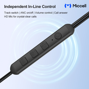 หูฟังแบบมีสาย Miccell รุ่น Type-C พร้อมระบบตัดเสียงรบกวน ANC ในหู พร้อมไมโครโฟน ENC 26dB ไดรเวอร์ Hi-Fi ขนาด 12 มม. สำหรับการโทรและการเดินทาง - Product Image 4