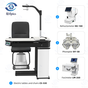 SJ Optics CS-530 Kombinierte Untersuchungseinheit aus Stuhl und Tisch mit schwenkbarem Tisch und höhenverstellbarem Stuhl für Sehtests - Product Image 3