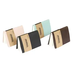 Cuaderno clásico de cuero Pu, cubierta suave, personalizada, clásica, marrón, línea única, escolar