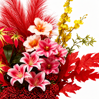 Arrangements floraux artificiels durables faits à la main avec herbe de la pampa pour décorations de sol et centres de table de mariage