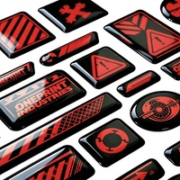 Autocollant d'emblème 3D personnalisé en résine époxy bombée, badge en résine transparente, logo aspect métal, plaque signalétique, étiquette adhésive étanche