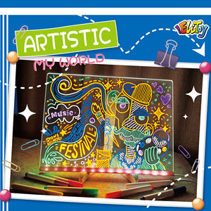 Tablero de dibujo que brilla en la oscuridad de 12 pulgadas, tableta de escritura LED con superficie borrable, tablero de garabatos iluminado para niños, juguete para regalo educativo - Product Image 6