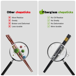 Set de palillos con diseño de flores de cerezo, palillos de fibra de vidrio para restaurantes chinos y japoneses. - Product Image 5