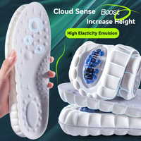 Semelles intérieures unisexes grises super douces et confortables en PU, absorption des chocs, respirantes, pour chaussures de sport, absorbant la transpiration, anti-odeurs