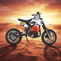 Mini moto tout-terrain à essence 49cc 4 temps refroidie par air pour enfants, démarrage par lanceur, freins à disque, transmission par chaîne, pneus 2.50-10, 60 km/h, selle 600 mm