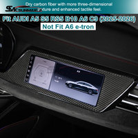 Pour AUDI A5 S5 RS5 B10 A6 C9 2025-2026 – Cache d'écran de tableau de bord en fibre de carbone véritable pour berline, Avant, Sportback, Allroad – Accessoire automobile
