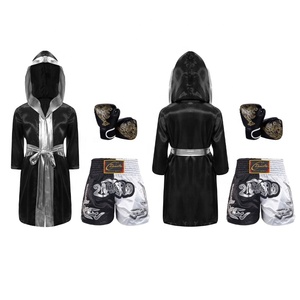 Costume de cosplay de boxe pour garçons de 6 à 16 ans, robe à capuche avec ceinture et short, logo personnalisé, vêtements de sport - Product Image 3