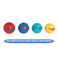 Ballons de squash personnalisés avec logo, double couleur, en caoutchouc, rebond élevé, 63 mm, Jk26758, jouet sportif