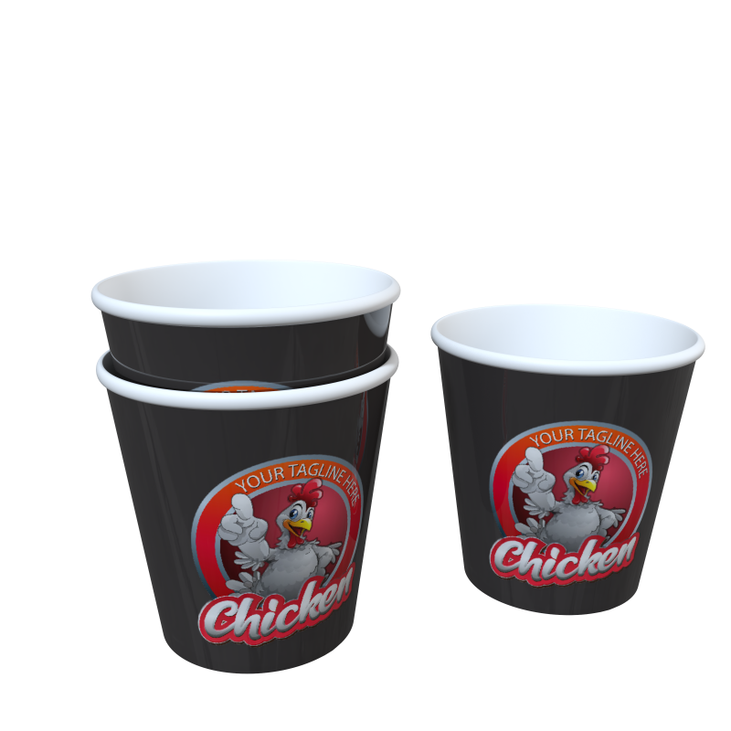 Custom Large Capacity Food Grade Paper Popcorn Cup Disposable Fried Chicken Bucket Fried Turkey Bucket With Lid