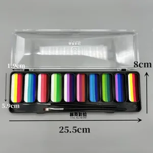 Chuyên Nghiệp Mặt Sơn Palette Thiết Lập 10 Màu Sắc Hòa Tan Trong Nước Cơ Thể Sơn Thích Hợp Cho Lễ Hội Bán Buôn - Product Image 3