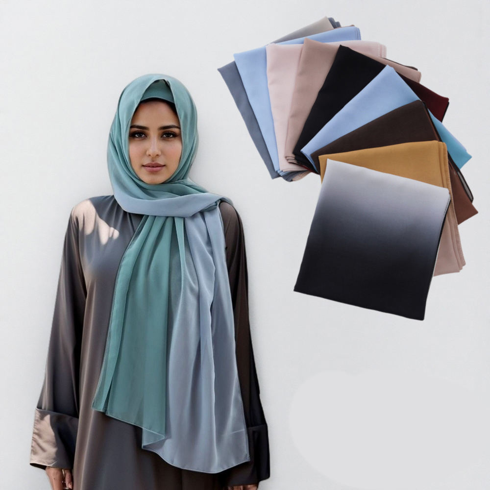 Fancy Silk Hijabs Elegant Head Scarves for Women