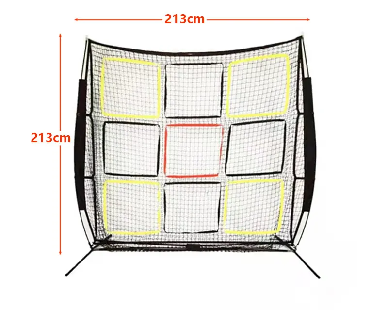 프리스비 연습용 대형 투척 그물, 9 개의 목표물이 있는 프리스비 던지기 훈련 장비 비행 스타일 디스크 낚시 그물