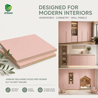 Panneau MDF en placage de bois écologique, imperméable et ignifuge, couleur rose pâle, 18 mm, pour cuisines et salles de bain modernes et contemporaines (E0)