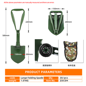 Yuanzhou Pelle pliante multifonction en acier inoxydable à poignée en D, outil industriel portable pour le bricolage, le camping en extérieur et l'agriculture 1 - Product Image 4