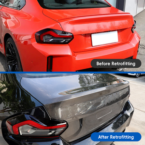 ชุดแต่งฝากระโปรงท้ายคาร์บอนไฟเบอร์ ปี 2018-2021 พร้อมกันชนหลังสำหรับ BMW M2 G42/G87 Competition Coupe-ติดตั้งง่าย 138x56x72 ซม. - Product Image 2