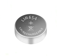 Batería de Botón Recargable de Iones de Litio LIR654 de 13 mAh y 3.7 V para Audífonos