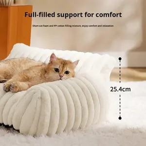 अल्ट्रा-प्लग समर्थन के साथ पालतू बेड फ्फी और शांत डिजाइन के साथ पालतू जानवरों को सर्दियों के आरामदायक पालतू जानवरों को गर्म रखने के लिए - Product Image 4