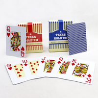 Vente directe d'usine 100% jeux de poker en plastique jeu étanche personnalisé durable lavable cartes à jouer