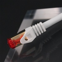 4m FFTP CAT8 26AWG kabel komunikasi BC, kabel Patch Ethernet putih PVC (7/0, 16MM)