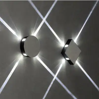LED Cross Stair Bar ktv sfondo lampada da parete rotonda quadrata stretta 4 lati LED applique da parete