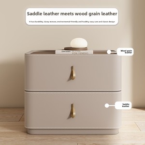 Table de <span class=keywords><strong>chevet</strong></span> <span class=keywords><strong>scandinave</strong></span> en bois massif de style Ins avec selle en cuir accessible luxe simple armoire de rangement <span class=keywords><strong>chevet</strong></span> table de <span class=keywords><strong>chevet</strong></span> - Product Image 3