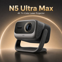 Projecteur laser triple RGB 4K natif Master 5800 CVIA avec zoom optique AI Gimbal pour une vision 240Hz, portable, avec haut-parleurs intégrés