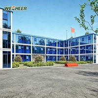 Bâtiments modulaires préfabriqués légers et économiques, maisons conteneurs en kit résistantes au vent pour projets de construction à l'étranger