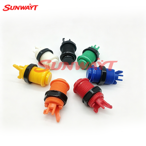 Boutons poussoirs en plastique de style américain standard de 33 mm avec micro-interrupteur pour machine de jeu d'arcade, multicolores, vente en gros d'usine - Product Image 3