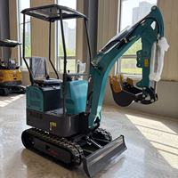Mini-excavatrice avec moteur haute performance, bras long et accessoires de tarière