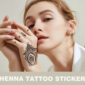 Adesivi per Tatuaggi Temporanei Personalizzati con Etichetta Privata, Design Henna Dipinto a Mano, Stencil Lavabile, Arte Corporea a Trasferimento d'Acqua - Product Image 2