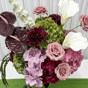 ดอกไม้ประดิษฐ์ อาทอยน์ แคลล่าลิลลี่ และกล้วยไม้ ฉากหลังงานแต่งงานที่เหมือนจริง สำหรับตกแต่งงานเลี้ยงต้อนรับเปิดเทอม - Product Image 4