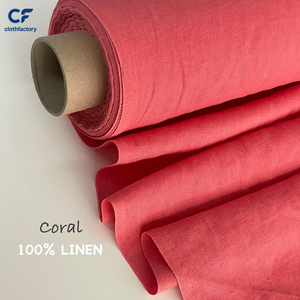 Tela de <span class=keywords><strong>Lino</strong></span> Color Arcilla Roja, Lavada, Suave, <span class=keywords><strong>Lino</strong></span> Europeo de Peso Medio, 205 g por <span class=keywords><strong>Metro</strong></span>, para Coser Ropa, Ropa de Cama y Cortinas - Product Image 4