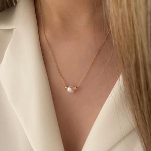 Hochwertiger Edelstahl 18 Karat vergoldet Minimalisti scher Modeschmuck Puffy Perlenkette Zierliche Herz Anhänger Halskette - Product Image 3