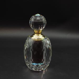 Bouteille d'huile d'Athar en cristal à fond épais, atmosphérique et simple, best-seller, avec couvercle en cristal de couleur noire - Product Image 4