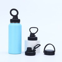 Gourde isotherme de sport personnalisée 32oz en acier inoxydable avec support magnétique MagSafe pour téléphone, idéale pour la gym et les voyages