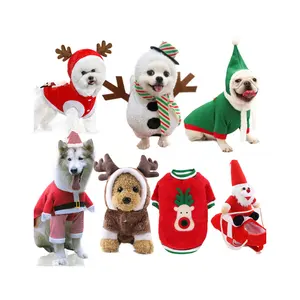 Hot Sale Small dog clothes Winter Christmas Pet Dog Clothes Christmas Dog Reindeer Clothes