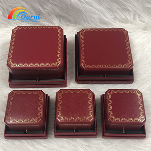 Jewelry <b>Storage</b> <b>Box</b> - Premium Red Leather <b>Box</b> for Rings, Earrings & <b>Small</b> Treasures - Product Image 6
