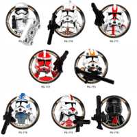 Figurines d'action Dark Space Armored Mini Building Blocks en ABS, briques à assembler, jouet éducatif pour enfants, cadeau de collection