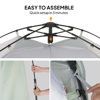 Grande tente de pêche instantanée quatre saisons, imperméable, double couche, avec sac de transport, une chambre et toilettes privées pour le camping