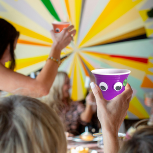 Vente directe d'usine Robuste Monstre Violet Tasses De Fête Expressions Drôles pour Noël ou Anniversaire Boire Tasses De Dégustation - Product Image 4