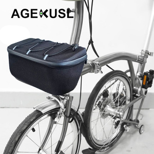 AGEKUSL 防水黑色前车架包袋骑行包篮适用于 3Sixty Aceoffix 折叠自行车 - Product Image 1