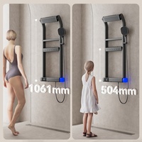 Bain de haute qualité smart salle de bain pluie douche système mélangeur laiton pistolet cendres LED ensemble de douche numérique douche ensemble complet